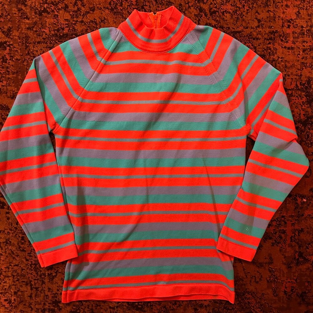 Vintage Candy Stripe Turtleneck Size S